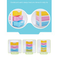 three layers 4 colors plastic drawer storage box with high quality